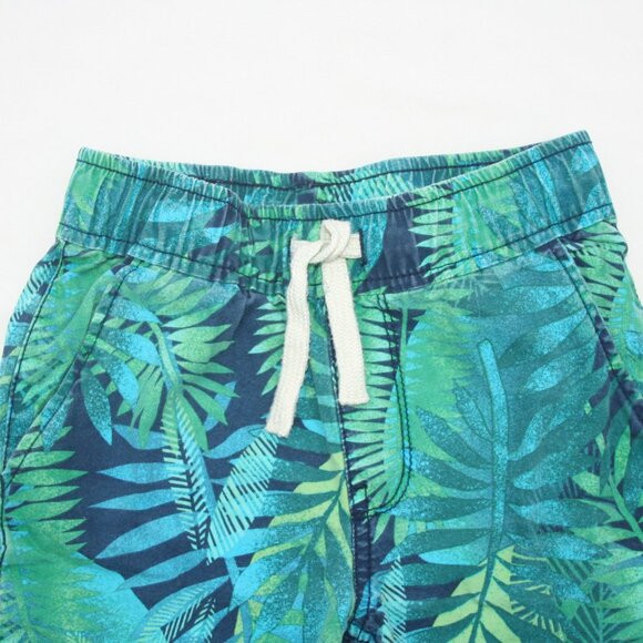 Boys 6 PALM LEAF SHORTS TROPICAL GREEN CHILDRENS PLACE STRETCH WAIST EUC - Picture 3 of 9